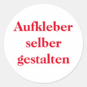Aufkleber selber gestalten  ronde sticker (Voorkant)