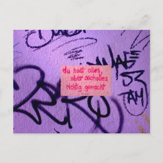 Aufmunternde Postkarte StreetArt Briefkaart