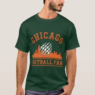 AUG-91 Vintage Chicago Football Bear Klauw Skyline T-shirt