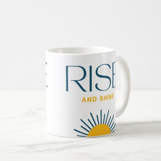 Augmenter et briller Motivation café Mug (Devant droit)