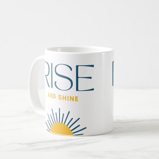 Augmenter et briller Motivation café Mug (Devant gauche)