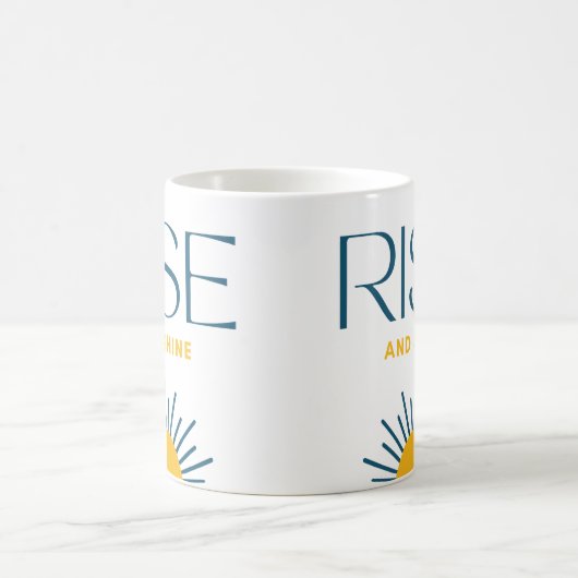 Augmenter et briller Motivation café Mug (Centre)