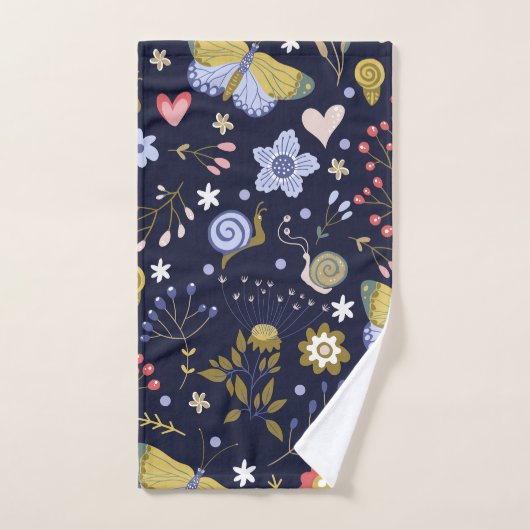 Augmenter Fleurs Positives Et Papillon Coloré (Serviette à main)