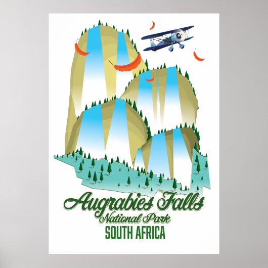 Augrabies Falls Nationaal Park Zuid-Afrika Poster (Voorkant)