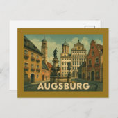 Augsburg Germany City Art Briefkaart (Voorkant / Achterkant)