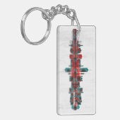 Augsburg Germany Skyline Sleutelhanger (Voorkant Links)