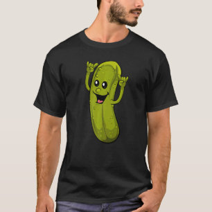 Augurk Dansende Lieve Komkommer Groene Vegan Meisj T-shirt