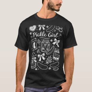 Augurk Meisje Schattig Augurk Liefhebber Grappig S T-shirt