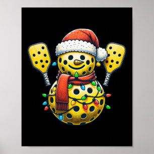 Augurk Sneeuwman Kerstman Hoed Lichtjes Kerst Augu Poster