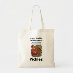 Augurken Elk eten is heerlijk met augurken Tote Bag