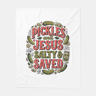 Augurken en Jezus Zout Geredde Vintage T-Shirt Ont Fleece Deken
