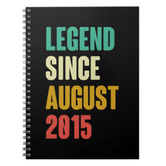 August 2015 7th Birthday 7 Years Old Bday Gift Bo Notitieboek