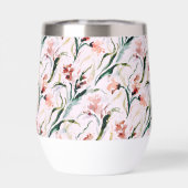 August Birth Flower Gladiolus Watercolor Pattern (Arrière)