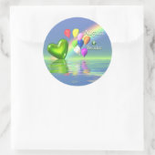 August Birthday Peridot Heart Ronde Sticker (Tas)