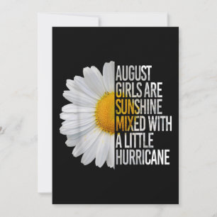 August Birthday Womens Gift Funny Daisy Quote Gift Kaart