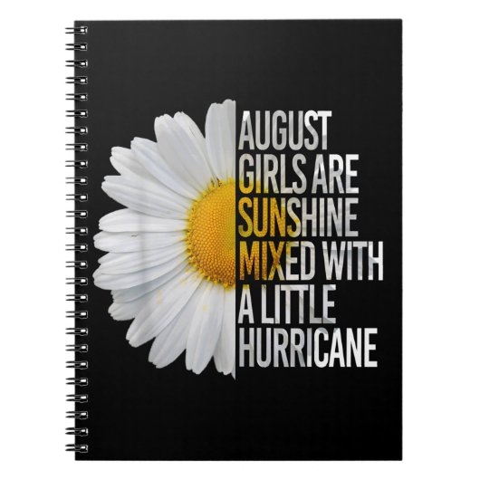 August Birthday Womens Gift Funny Quote Gift Notitieboek (Voorkant)