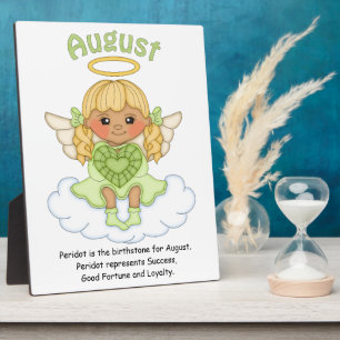 August Birthstone Angel Blonde Plaque Fotoplaat