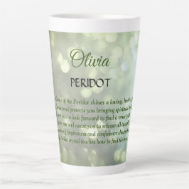 August Birthstone Peridot-ontwerp Latte Mok