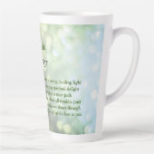 August Birthstone Peridot-ontwerp Latte Mok (Rechts)