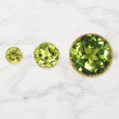 August Birthstone Peridot Tafel Confetti (Achterkanten)