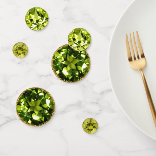 August Birthstone Peridot Tafel Confetti (Groep)