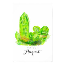August Birthstone - Waterverf Peridot | POSTER