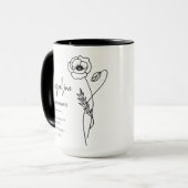 August Bridesmaid | Poppy Birth Flower Mok (Voorkant links)