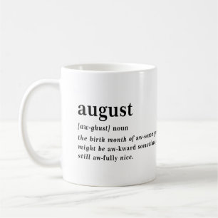 August Definitie Verjaardag Koffiemok
