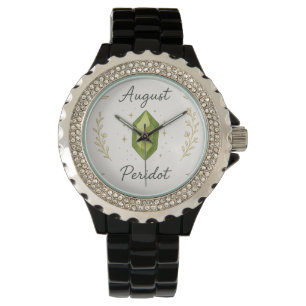 August Geboortesteen Horloge – Stralende Peridot E