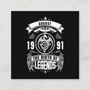 August Gift 1991 De geboorte van de legendes Vierkante Visitekaartje