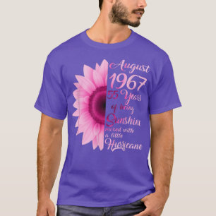 August Girl 1967 TShirt 55 jaar oud 55th Birthday