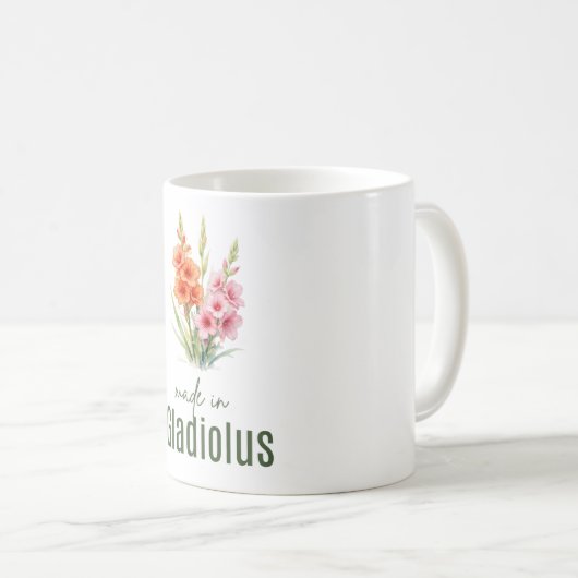August Gladiolus  Flower Mug | Coffee Cup (Devant droit)