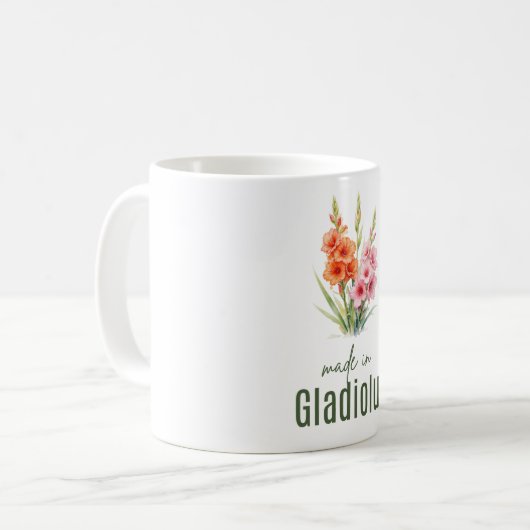 August Gladiolus  Flower Mug | Coffee Cup (Devant gauche)