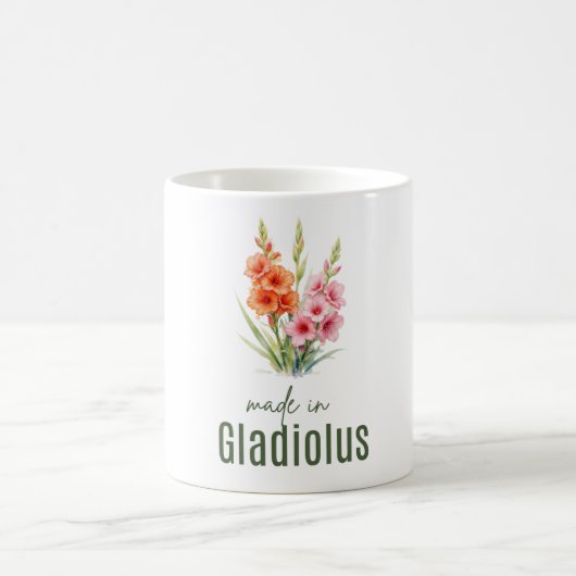August Gladiolus Flower Mug | Coffee Cup Koffiemok (Center)
