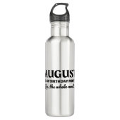 August is mijn verjaardag waterfles (Voorkant)