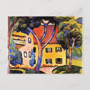 August Macke art, Huis in een landschap Briefkaart