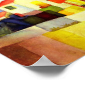 August Macke Bright House Waterverf Painting Poster (Hoek)