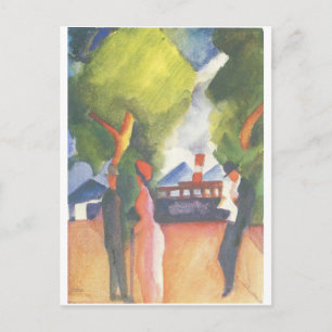 August Macke die Briefkaart c.1914 schilderen