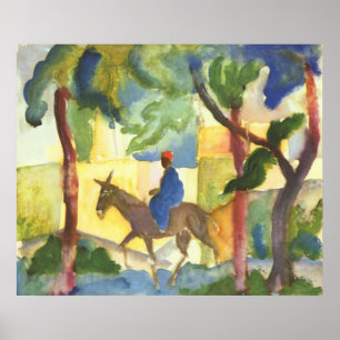August Macke - Donkey Rider 1914 Eselreiter Poster