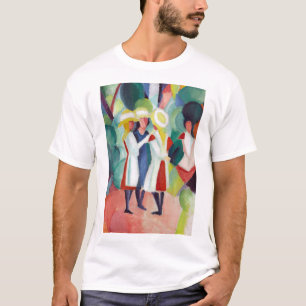 August Macke Drie meisjes in gele petten I T-shirt