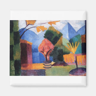August Macke - Garden bij het Thuner Lake 1913 Magneet