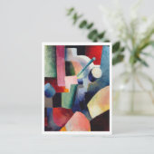 August Macke, gekleurde samenstelling van formulie Briefkaart (Staand voorkant)