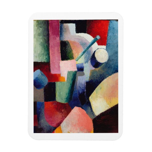 August Macke, gekleurde samenstelling van formulie Magneet (Verticaal)