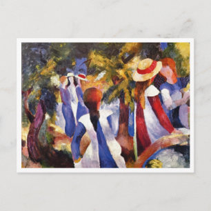 August Macke - Girl op het Canvas 1914 Briefkaart