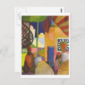 August Macke - il Basar - 1914 in de Bazaar Briefkaart (Voorkant / Achterkant)