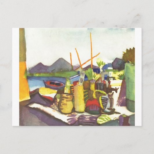 August Macke - Landscape met Hammamet 1914 Briefkaart (Voorkant)