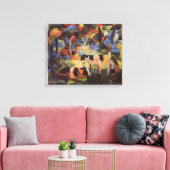 August Macke Landscape met Koeien en Camel Canvas Afdruk (Insitu (Woonkamer))
