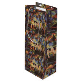 August Macke Landscape met Koeien en Camel Wijn Cadeautas (Voorkant Gekanteld)