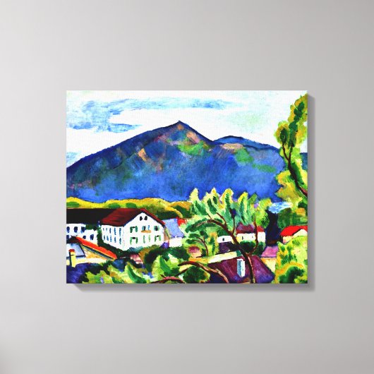 August Macke - Lente Landschap in Tegernsee Canvas Afdruk (Voorkant)