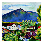 August Macke - Lente Landschap in Tegernsee Perfect Poster (Voorkant)